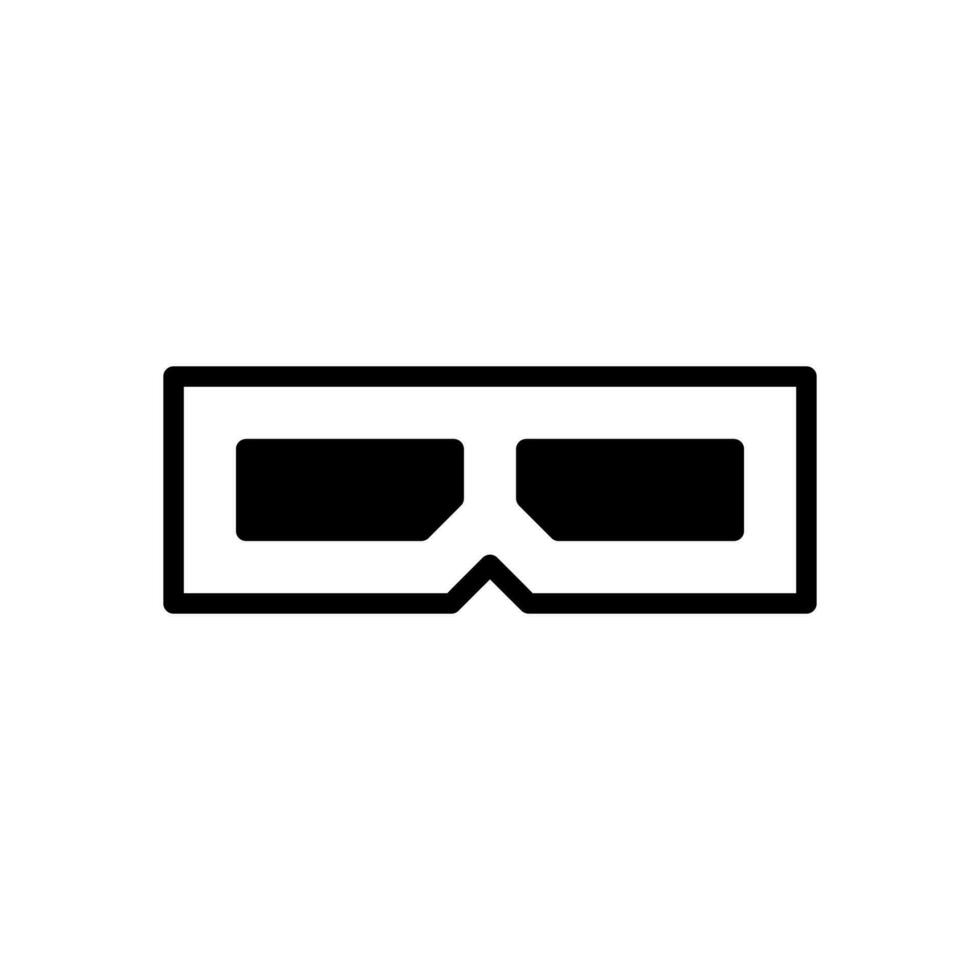 3D glasses icon vector design template