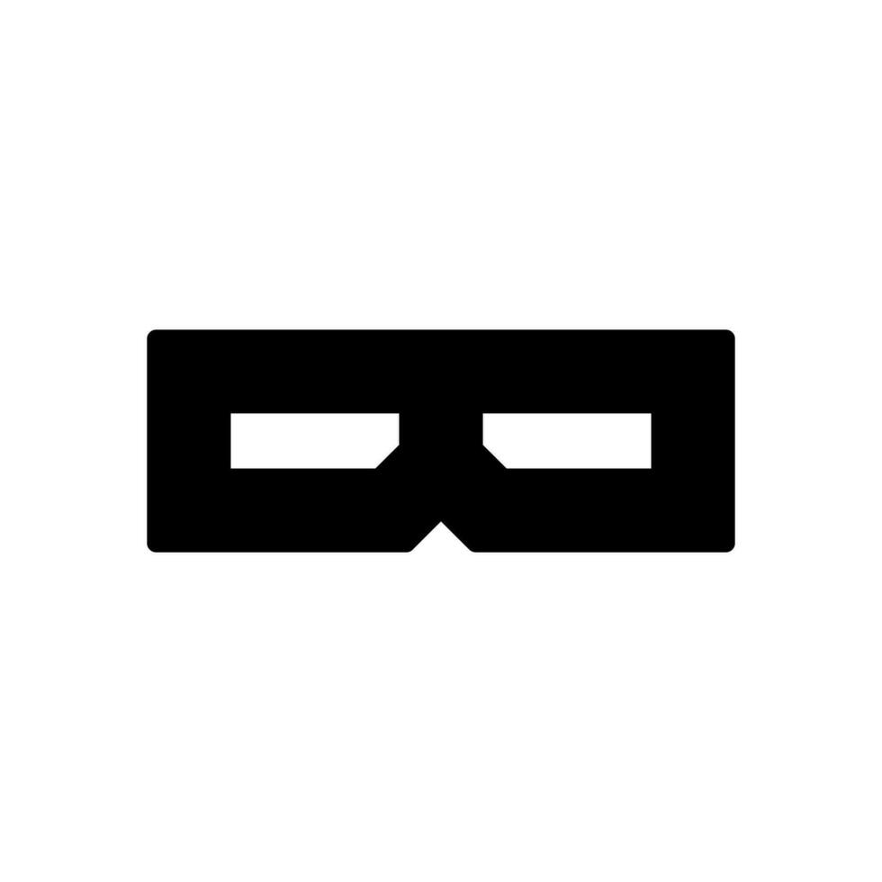 3D glasses icon vector design template