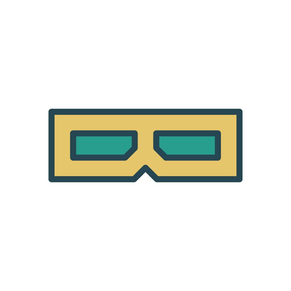 3D glasses icon vector design template