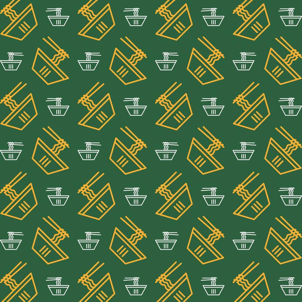 Noodles cute colorful repeating pattern vector illustration background