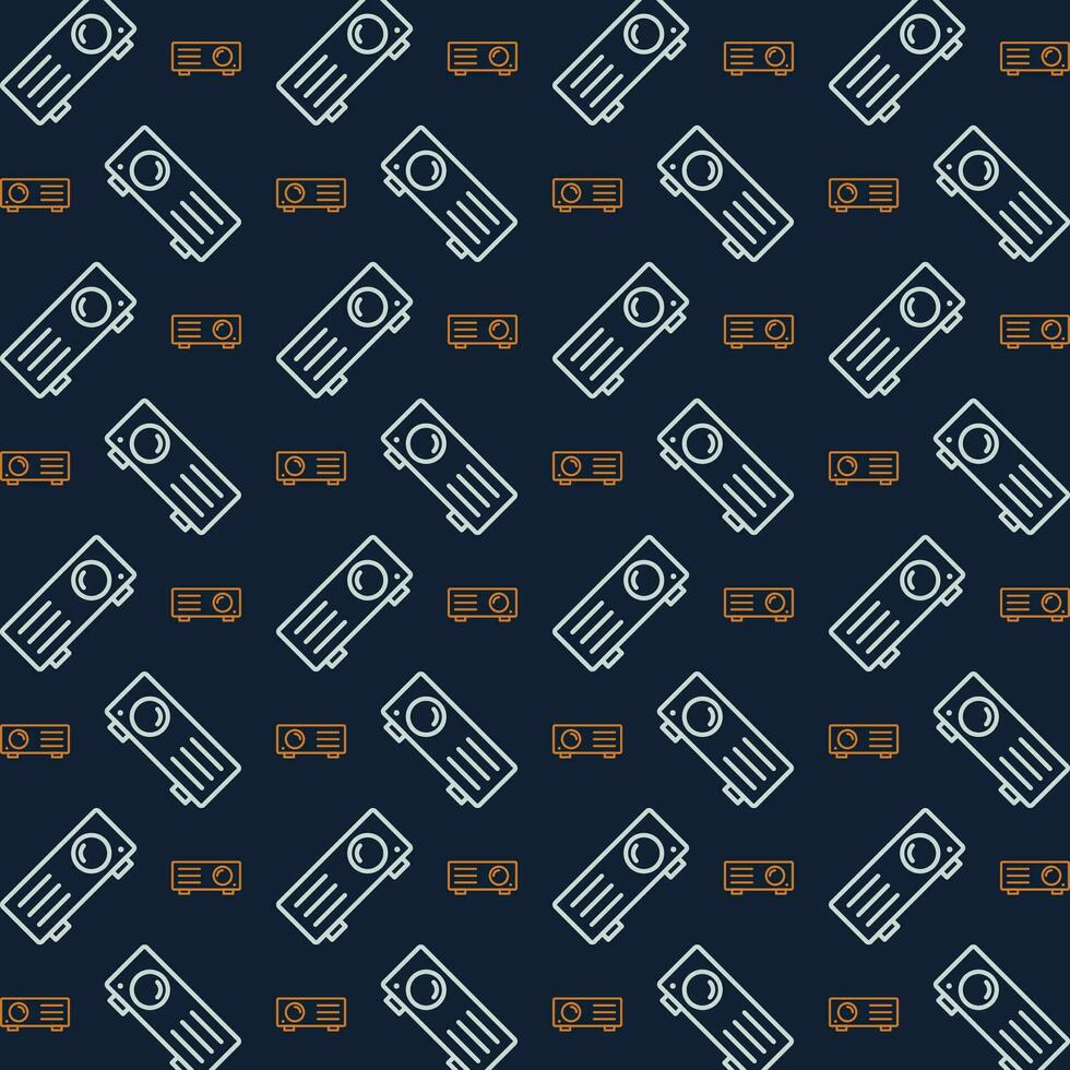 Projector colorful repeating trendy pattern vector illustration background