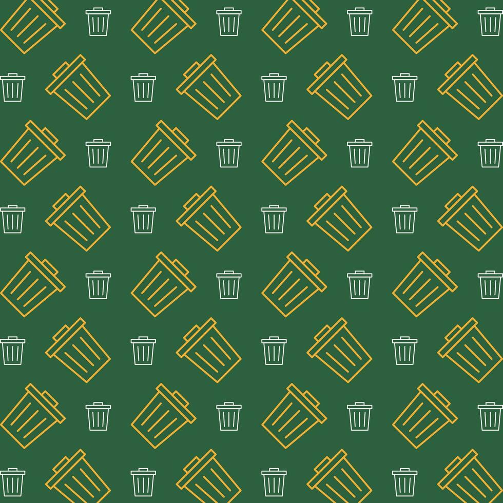 Waste cute colorful repeating pattern vector illustration