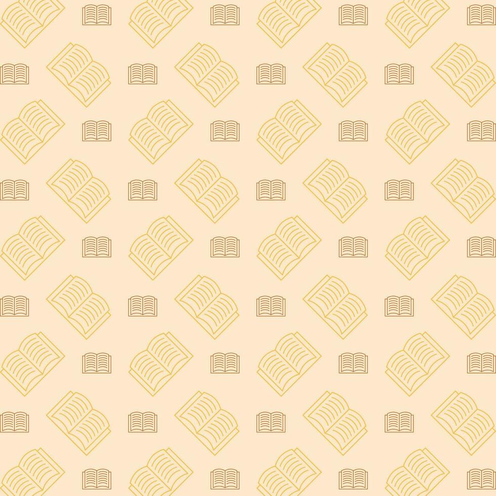 Open Book colorful repeating trendy pattern vector illustration background