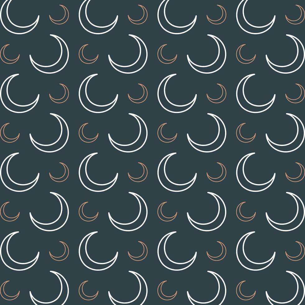 Moon colorful repeating trendy pattern vector illustration background