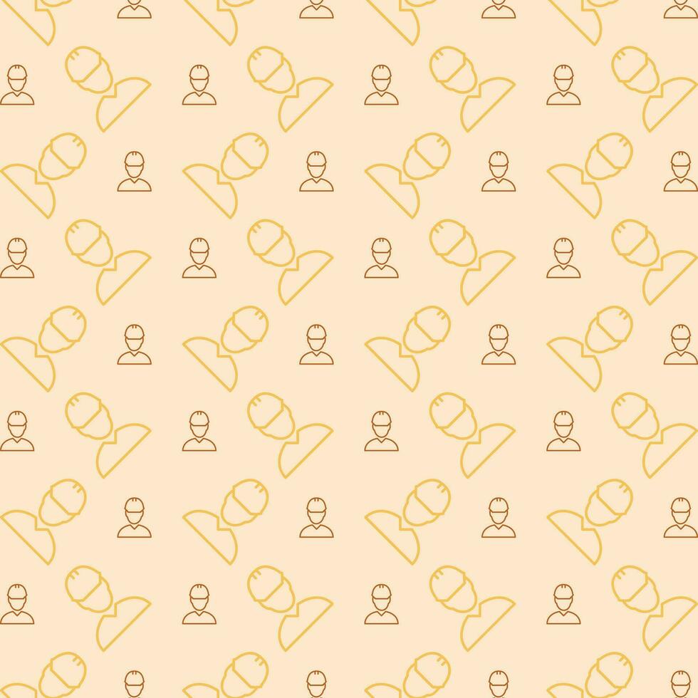 Engineer colorful repeating trendy pattern vector illustration background