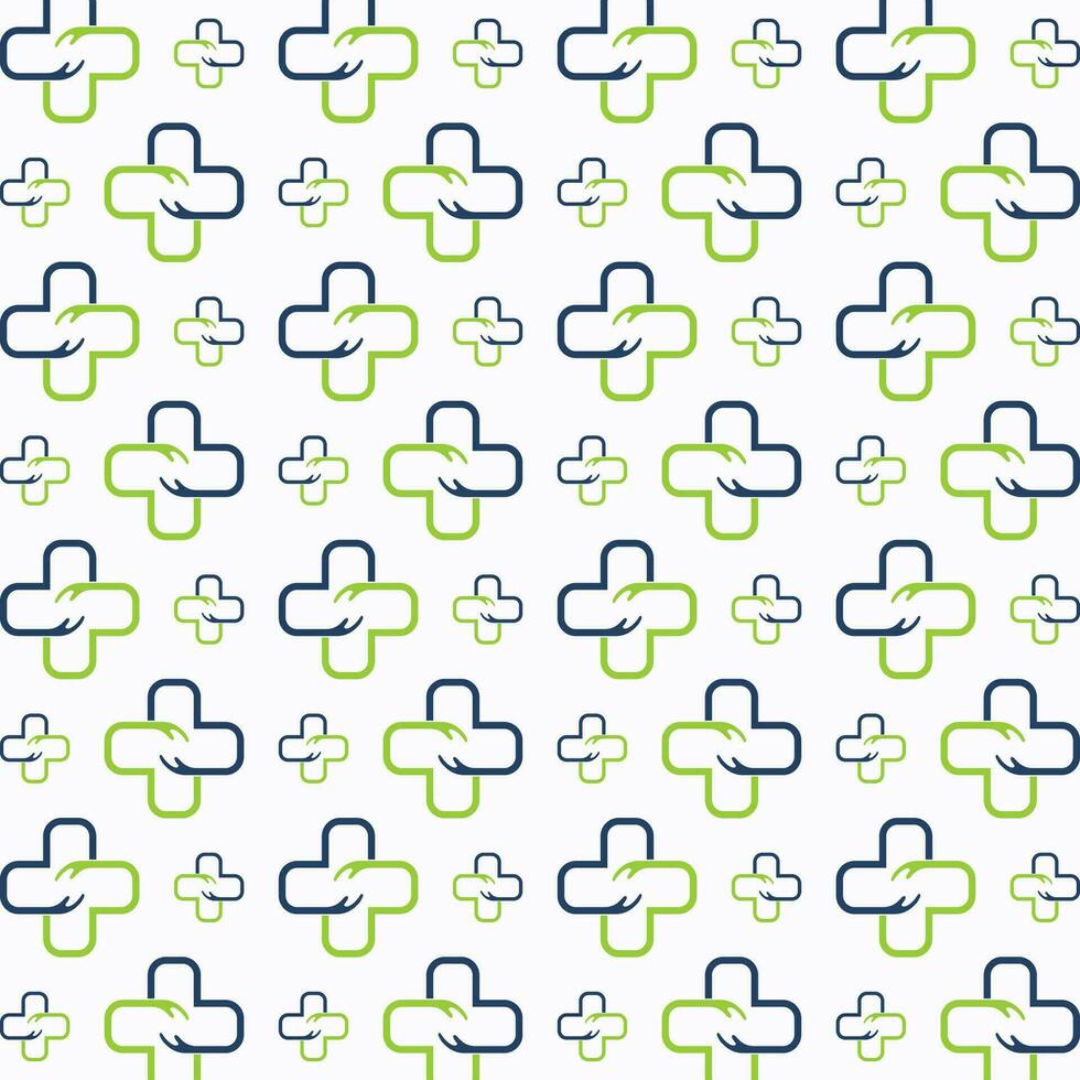 Medical cross vector seamless repeating pattern illustration background