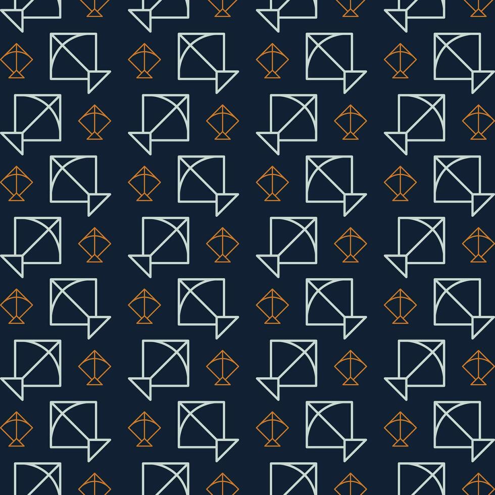 Kite colorful repeating trendy pattern vector illustration background