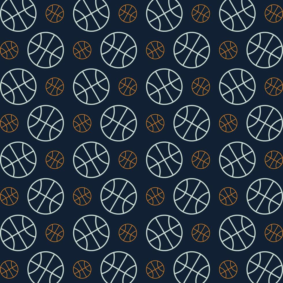 Basket ball colorful repeating trendy pattern vector illustration background