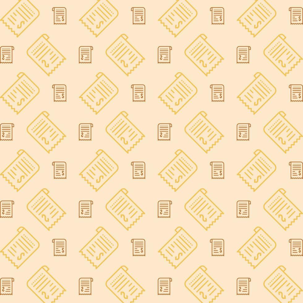Receipt colorful repeating trendy pattern vector illustration background