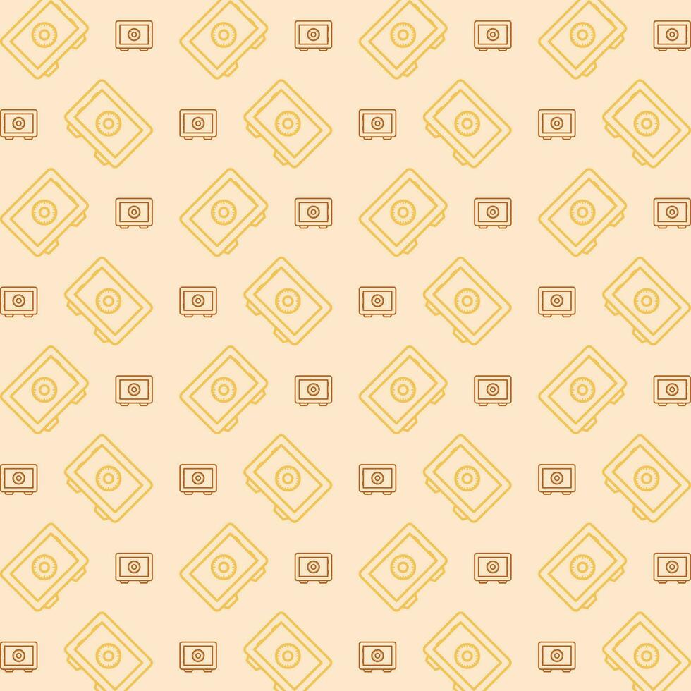 Safe locker colorful repeating trendy pattern vector illustration background