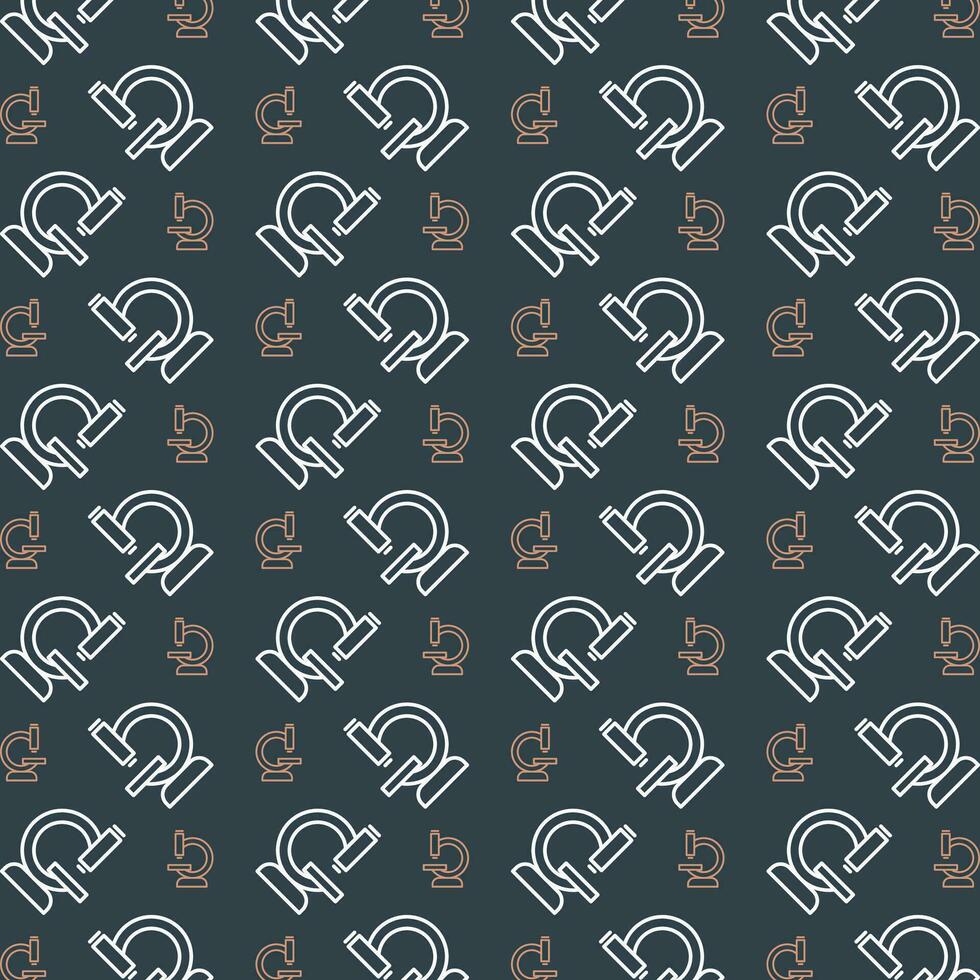 Microscope colorful repeating trendy pattern vector illustration background