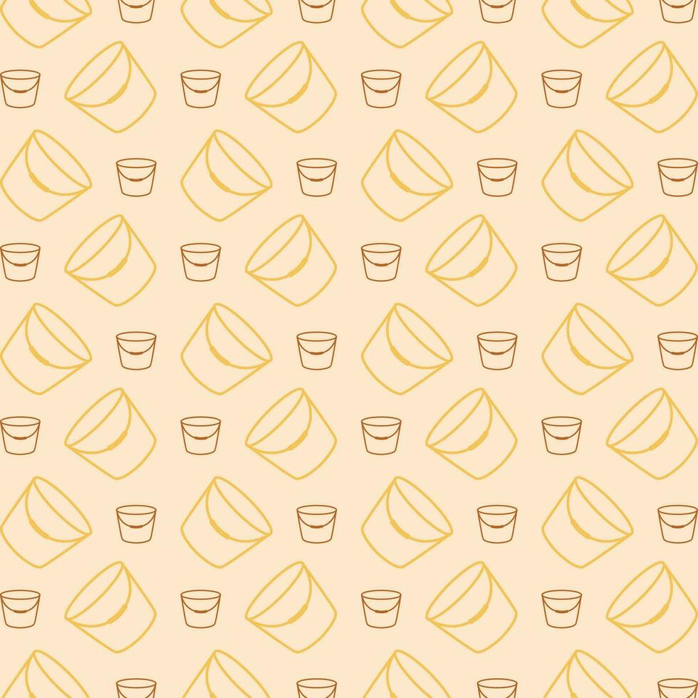 Bucket colorful repeating trendy pattern vector illustration background