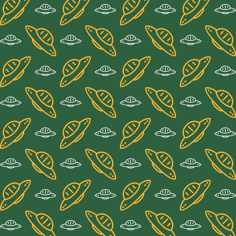 Ufo cute colorful repeating pattern vector illustration background