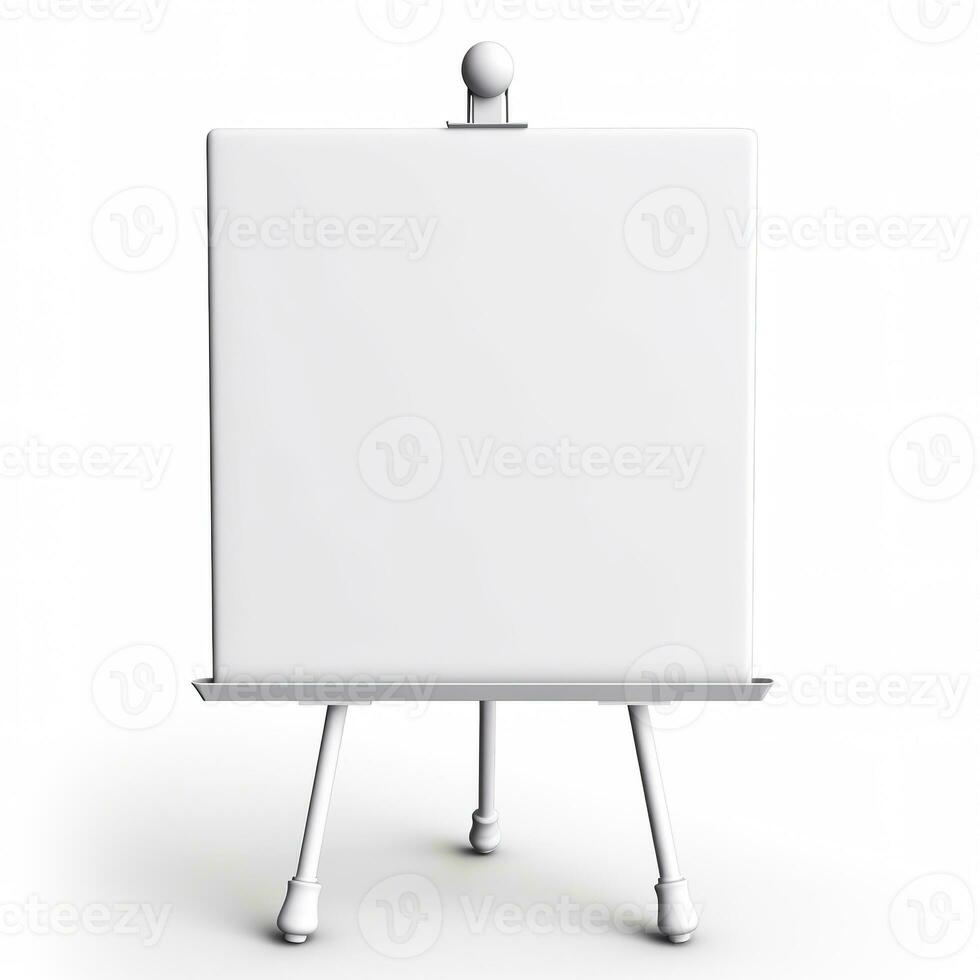 AI generated blank whiteboard on the wall. Generative AI photo