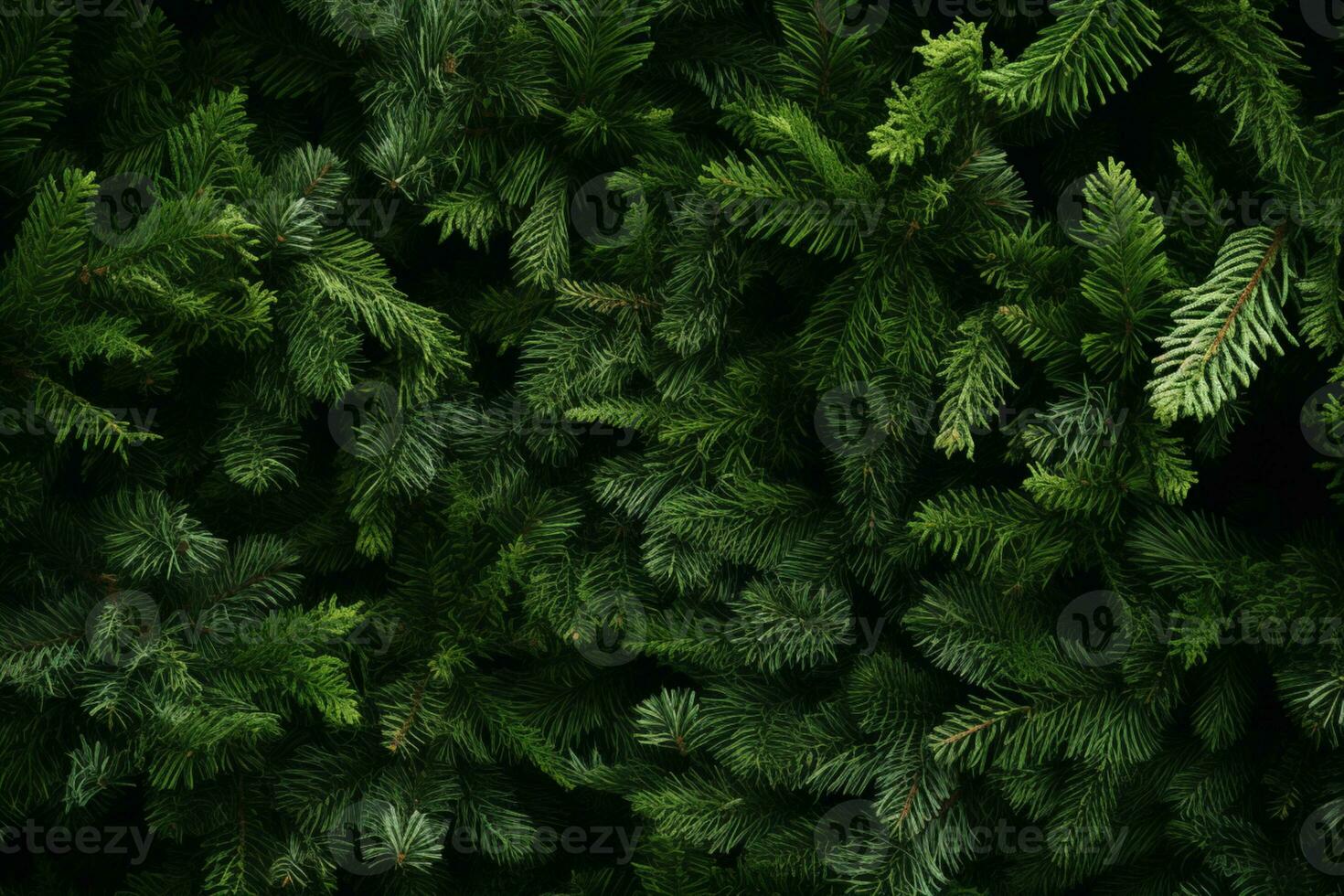 AI generated christmas tree branches natural wallpaper natural backdrop for your design flat lay copy space photo