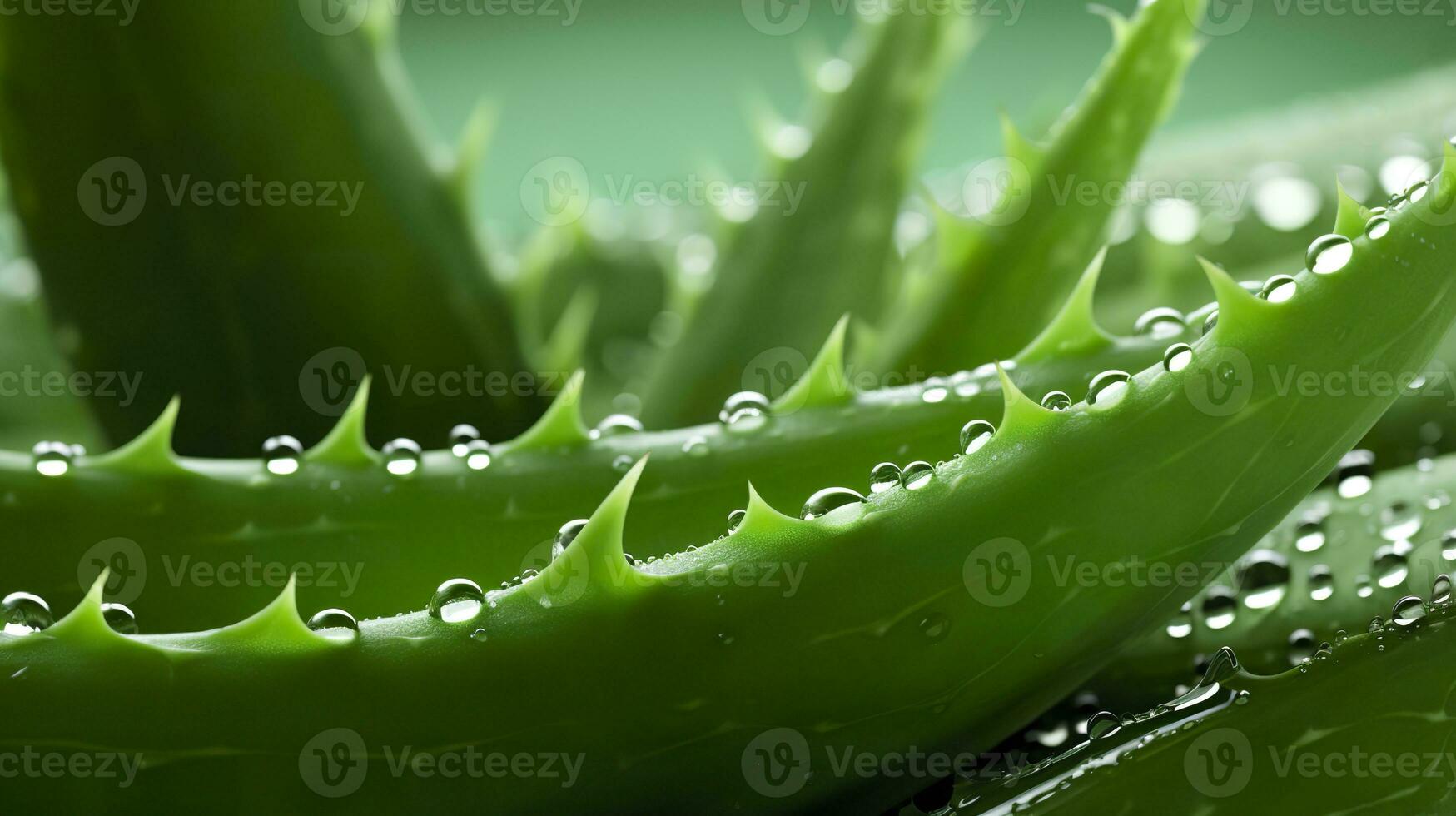 AI generated Visualizing the presentation of the plant Aloe Vera. Generative AI photo