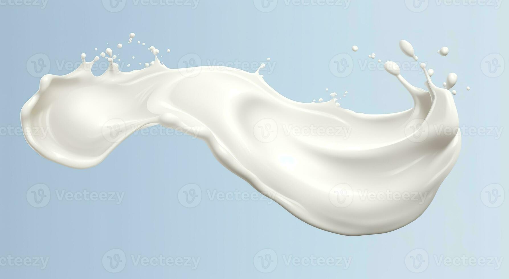 AI generated White milk splash isolated on background, liquid or Yogurt splash,  3d illustration. Generative AI photo