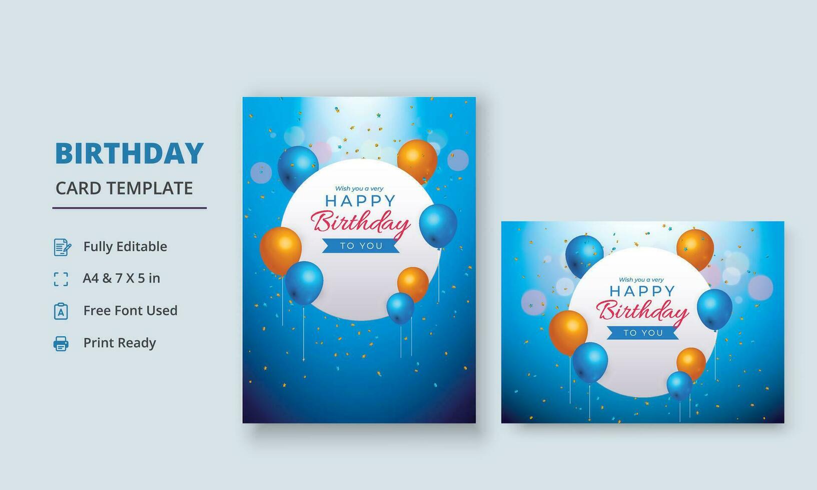 Birthday Banner, Birthday Wish Card, Birthday Poster, Birthday Card Template vector