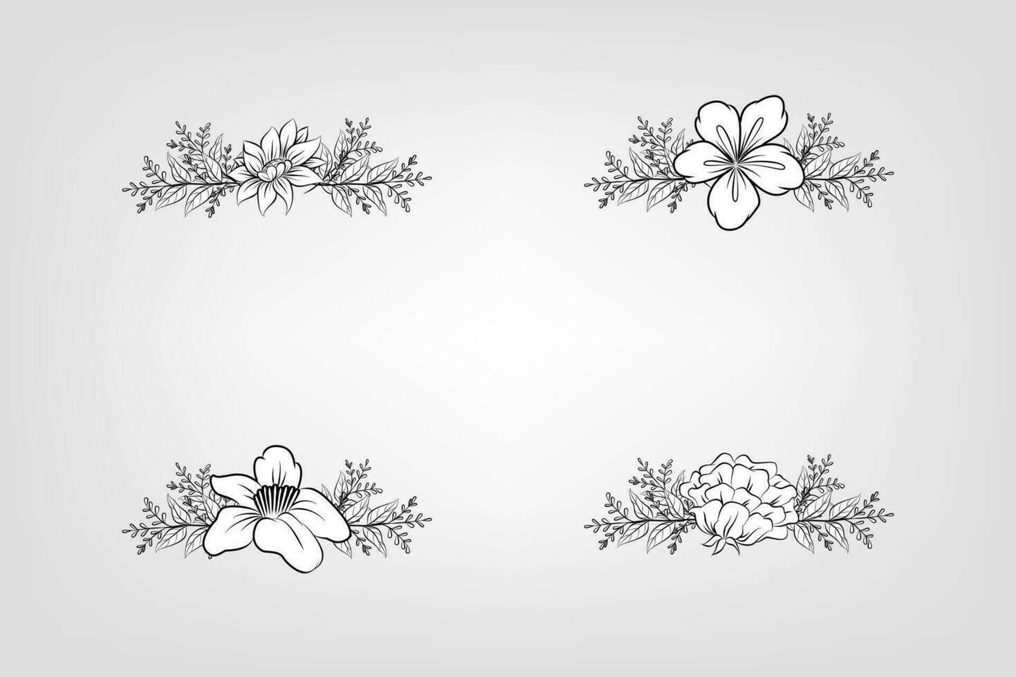 Floral Flower Foliage Arrangement Wreath vector