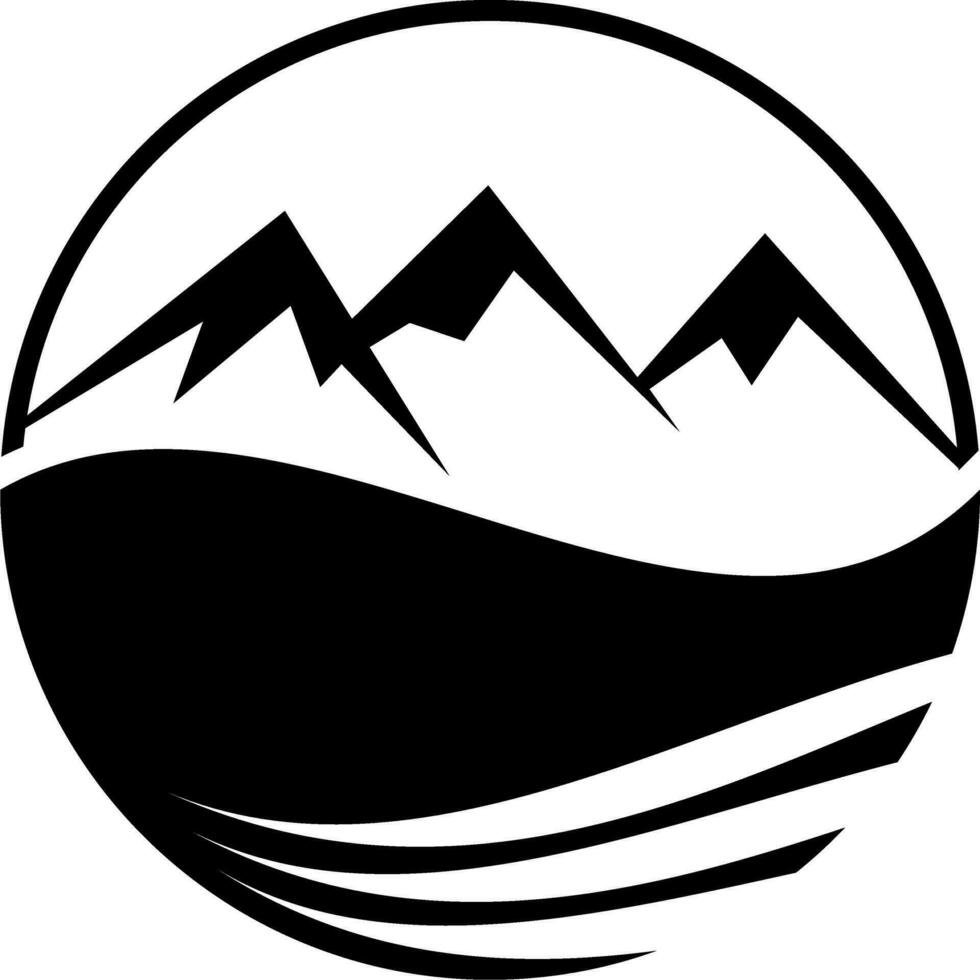 cool mountain vector icon image