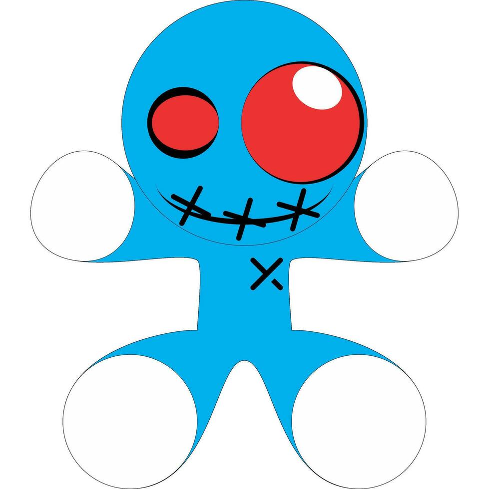 image of a doll toy in vector