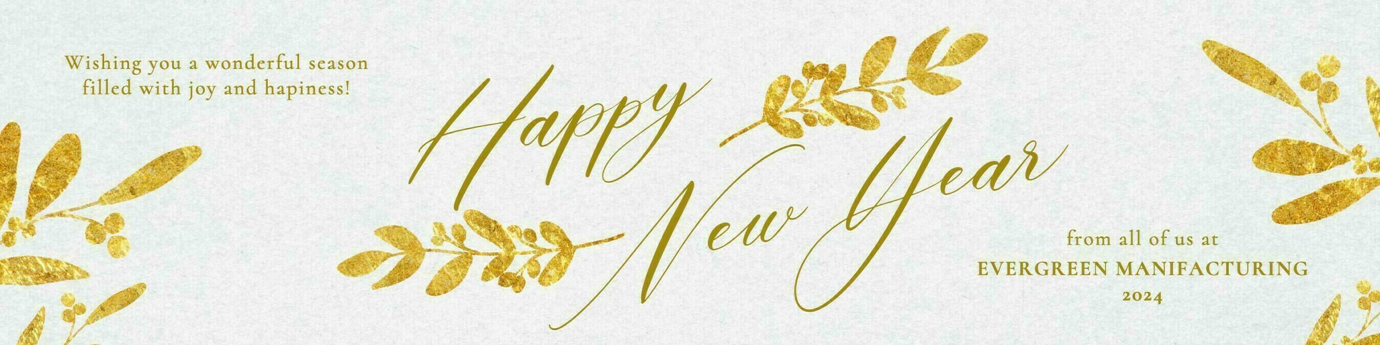 gold happy new year banner template
