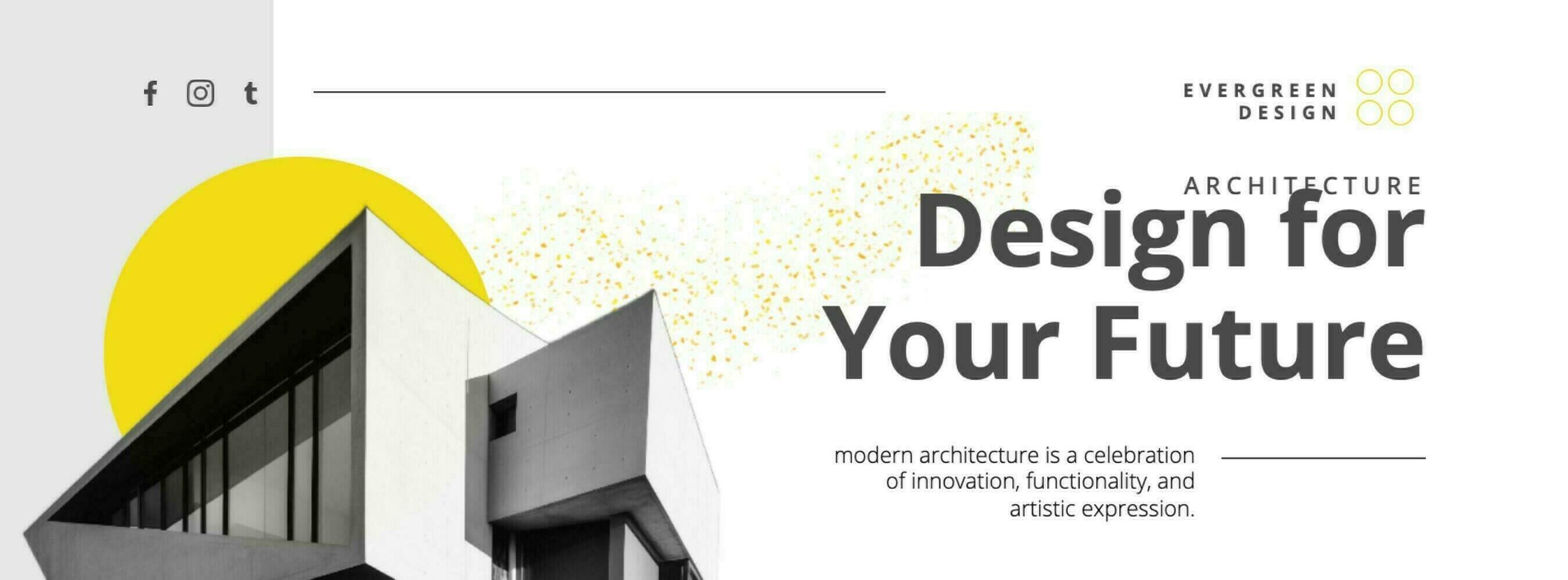 yellow real estate design cover web template