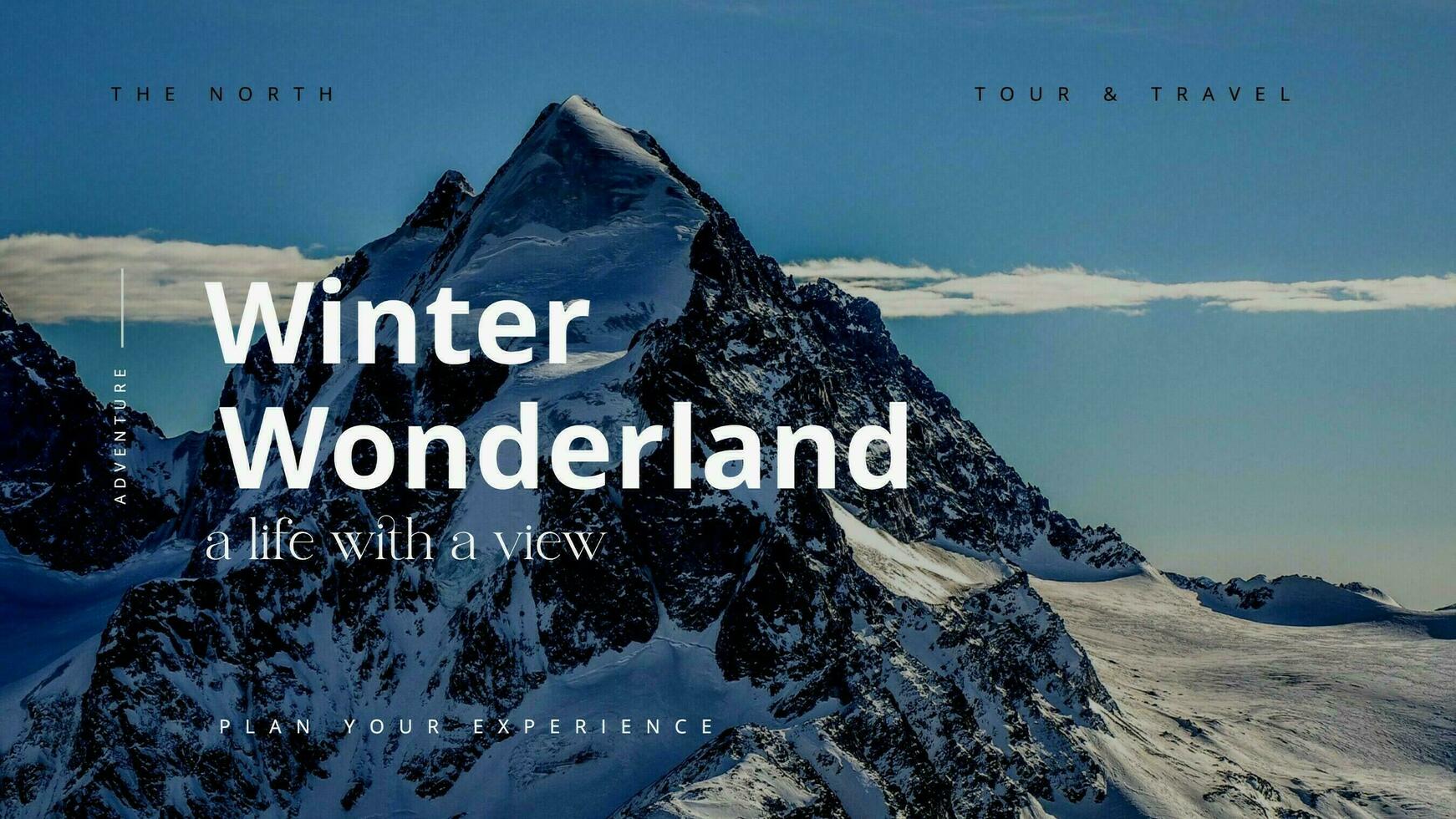travel agency winter holiday presentation design template