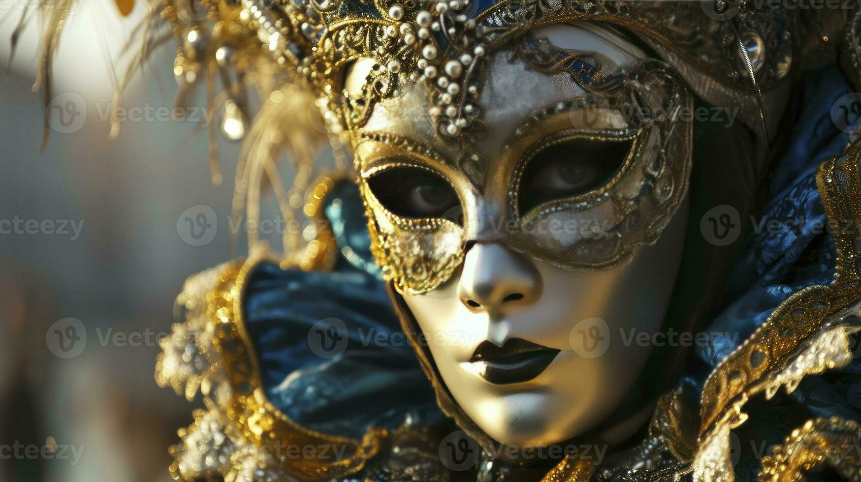 AI generated Venice carnival glamours design photo