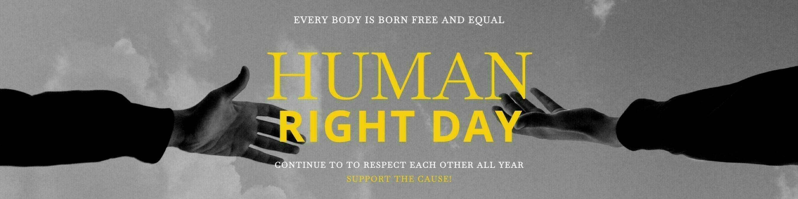 human right banner for social media template