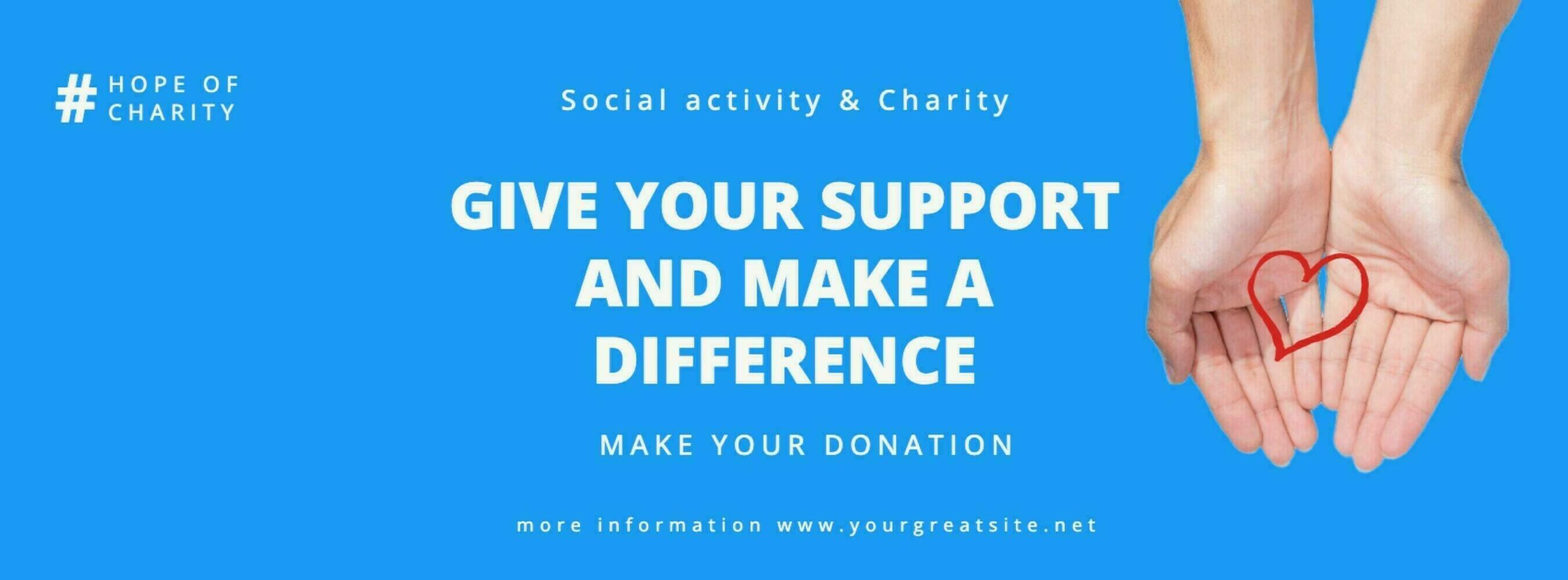 social charity social media banner template