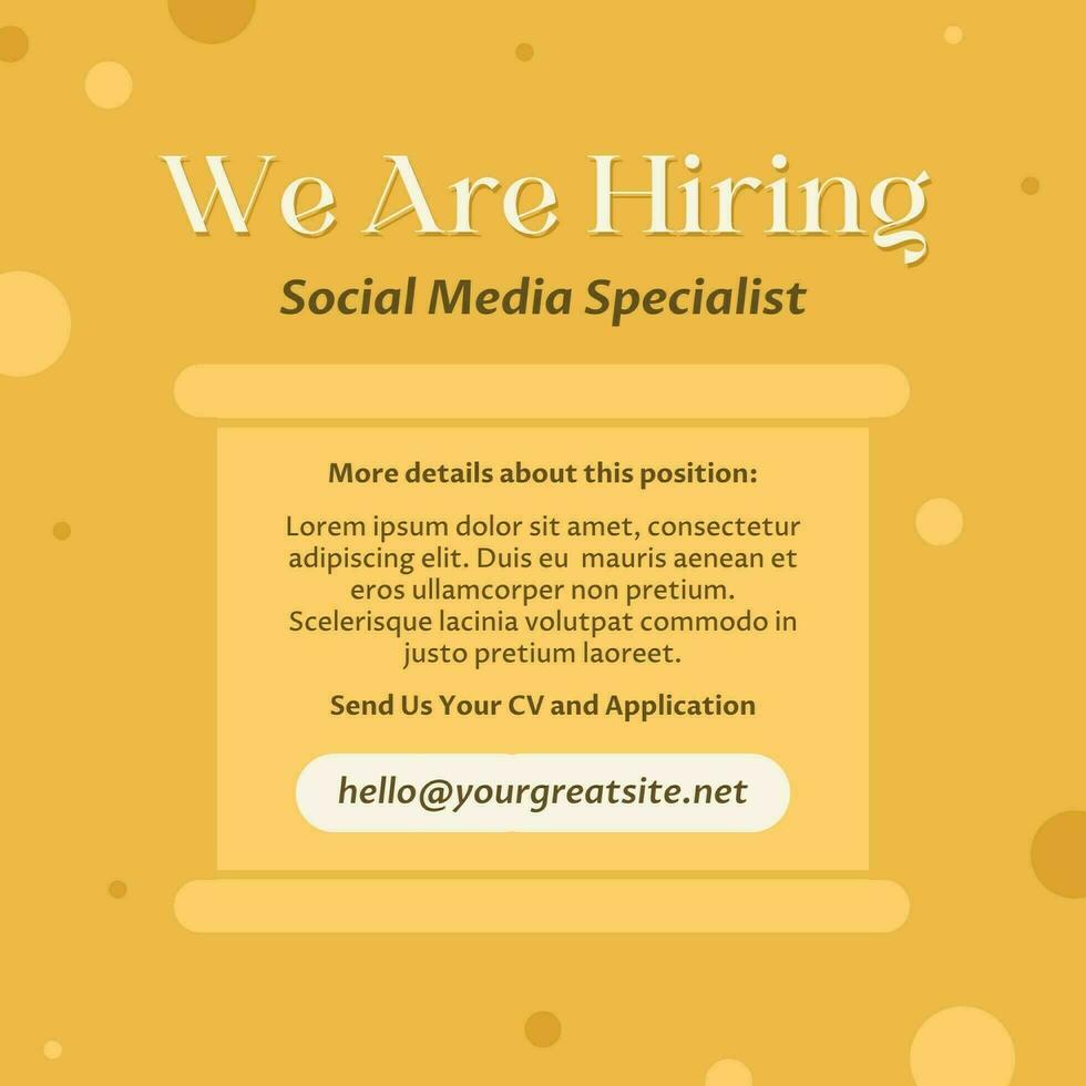 Creative Business Hiring Linkedin Post template