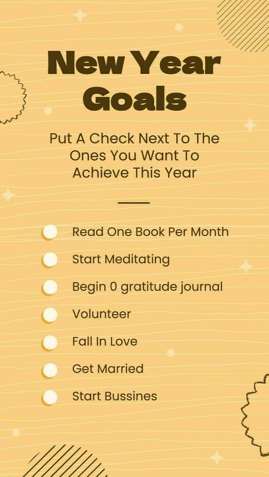 New Year Goals Instagram Story template