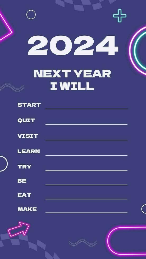 New Year I Will Instagram Story template