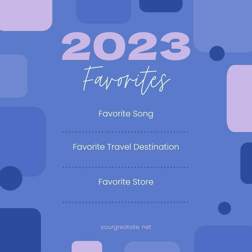 New Year (Last Year) Favorites Instagram Post template