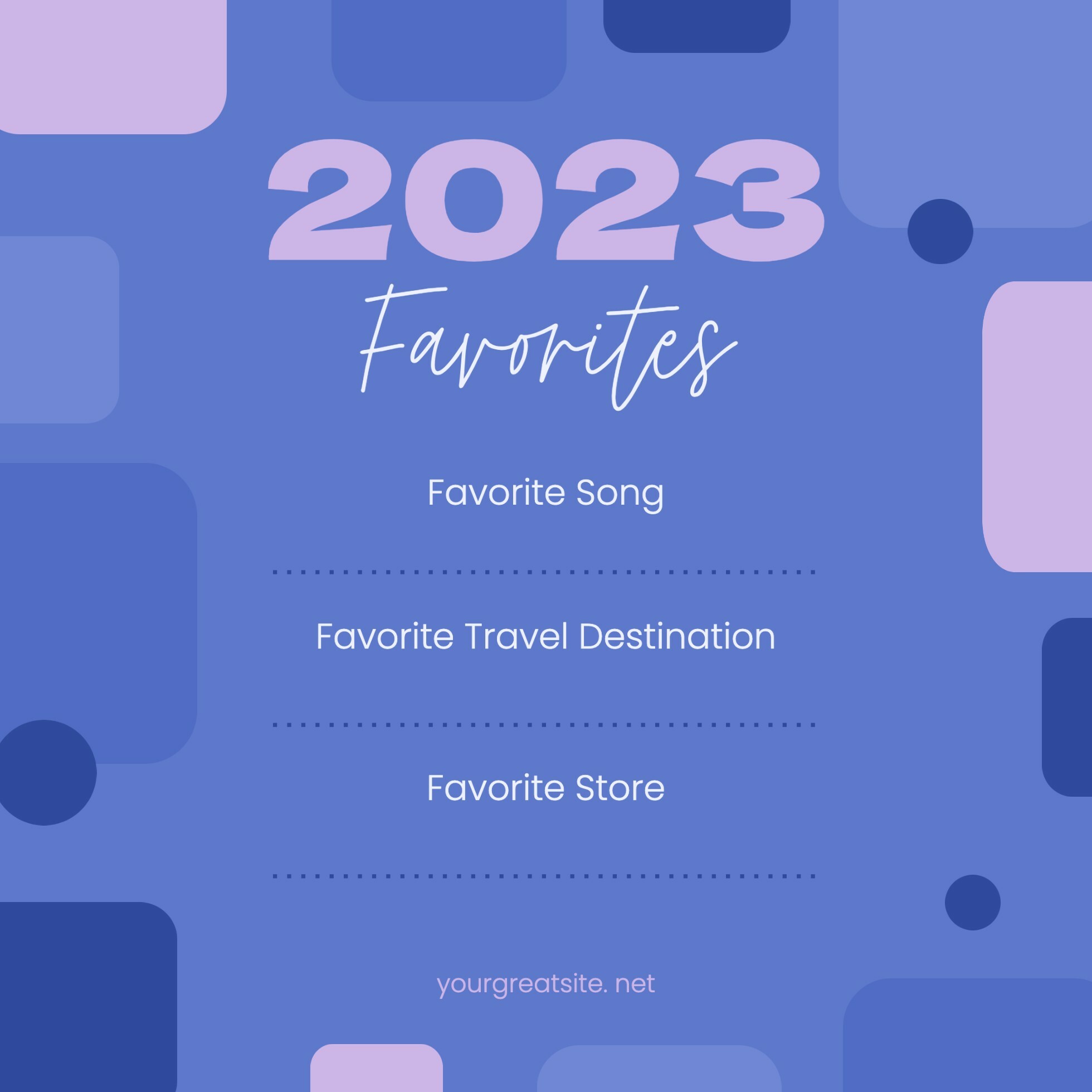 New Year (Last Year) Favorites Instagram Post 36075163 Template