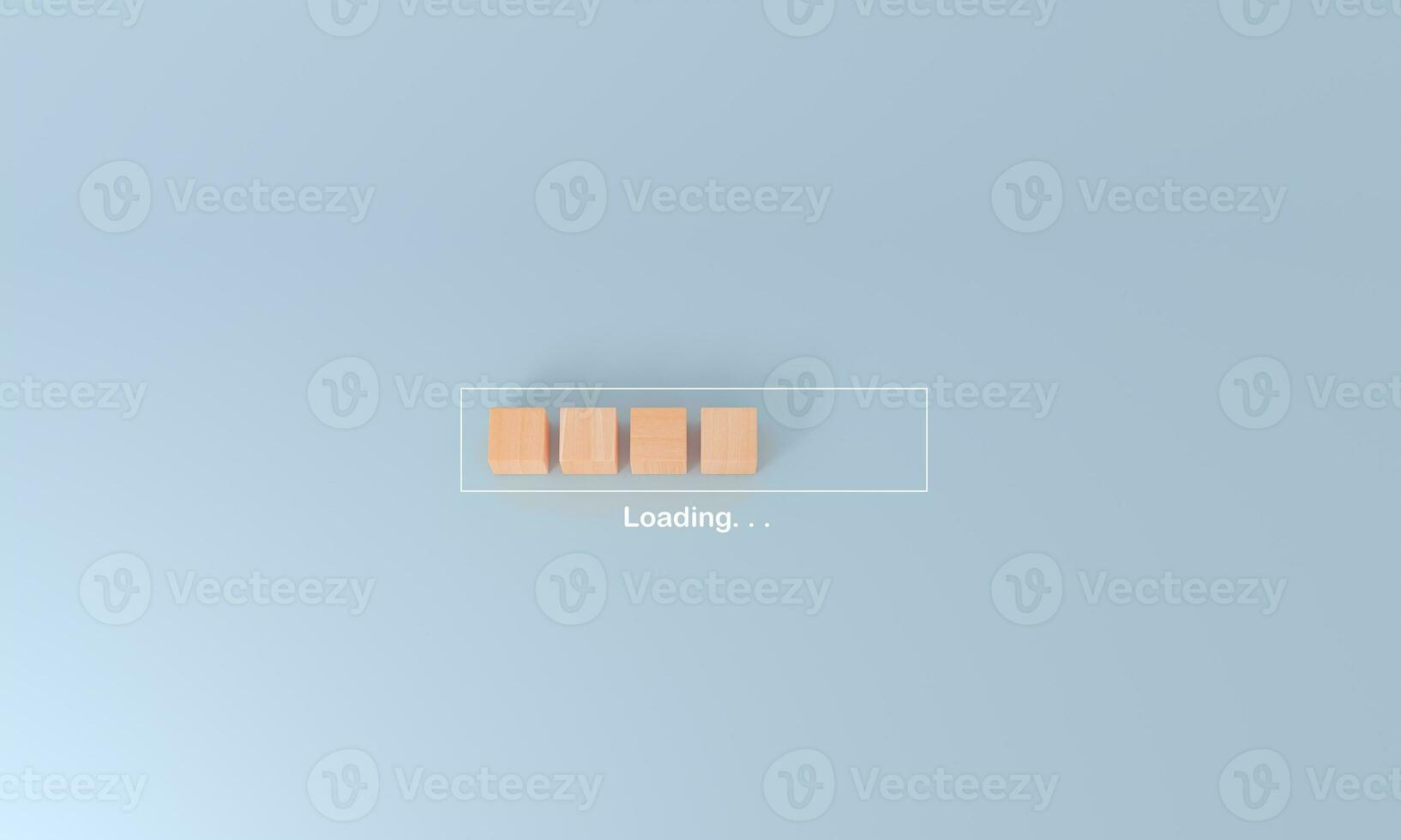 minimal Wooden cube block blue background white line loading plan start business strategy idea planning future goal vision financial investment target.3d rendering photo