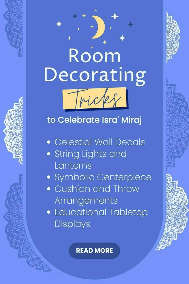 Isra' Miraj Room Decorating Pinterest Graphic template