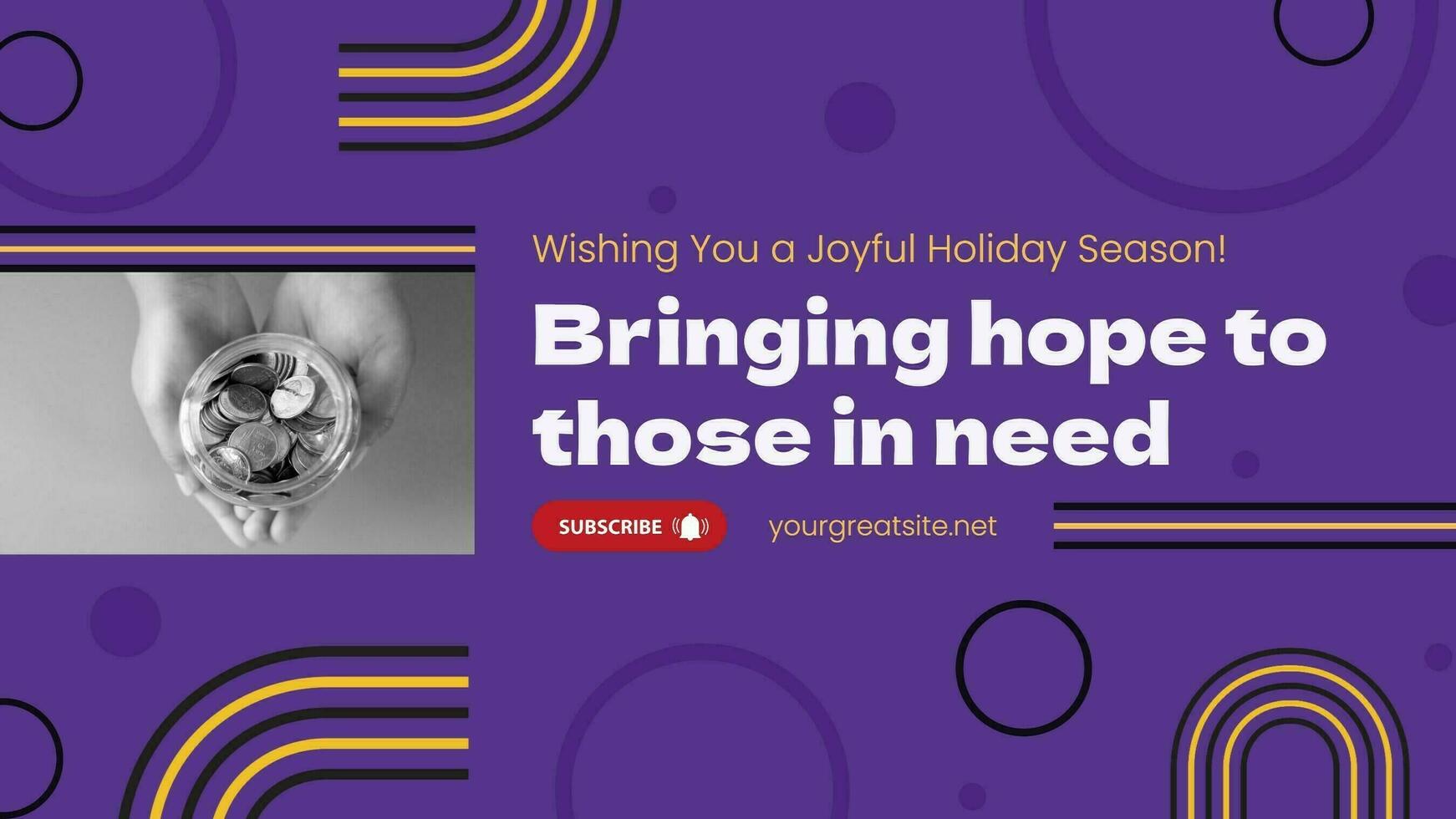 Year End Charity Youtube Banner template