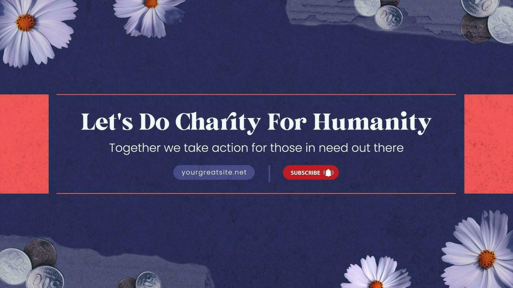 Year End Charity Youtube Banner template