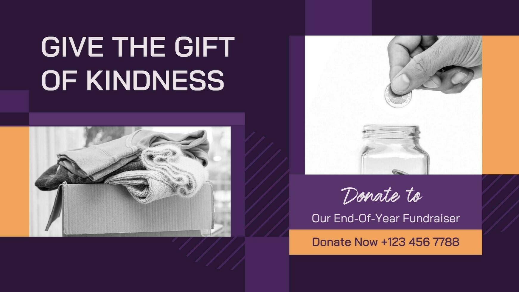 Year End Charity Twitter Post template