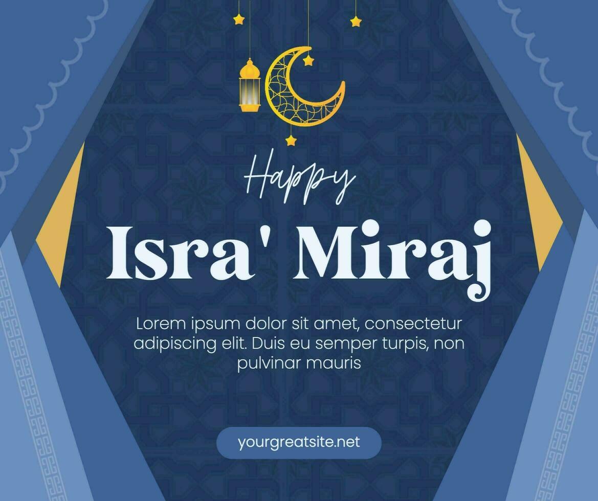 Isra' Miraj Greeting Facebook Post template