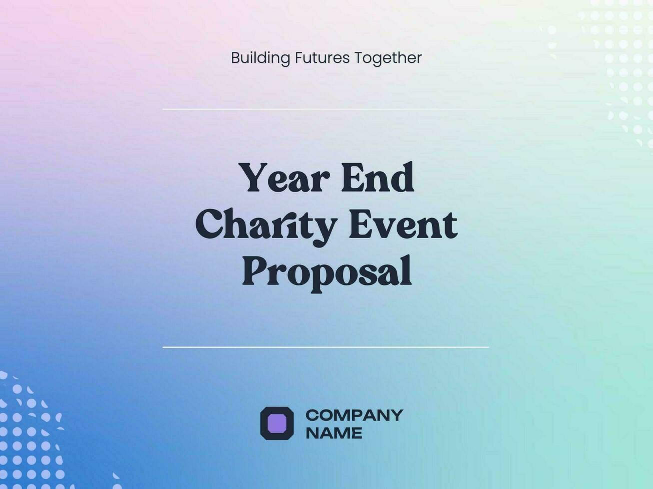 Year End Charity Presentation template