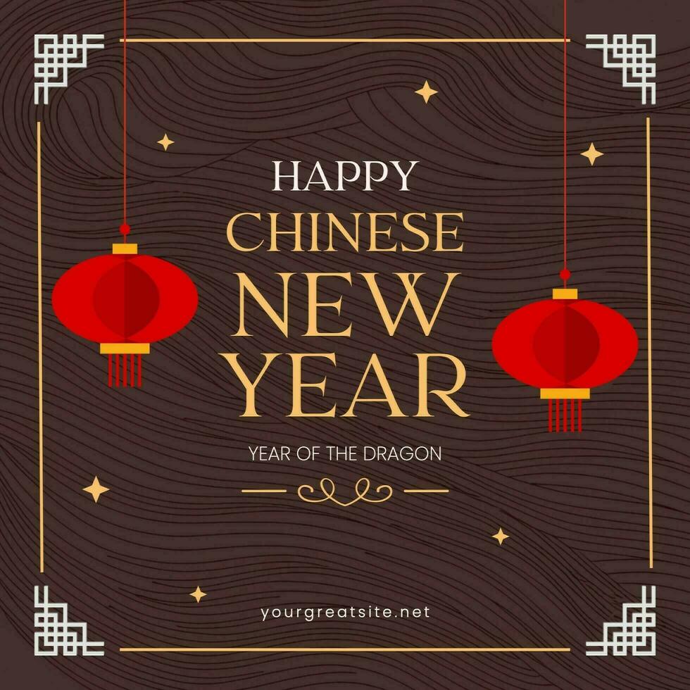 Chinese New Year Greeting Linkedin Post template
