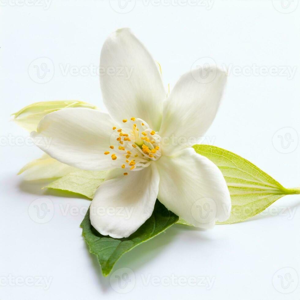 Flower petals isolated on white background photo