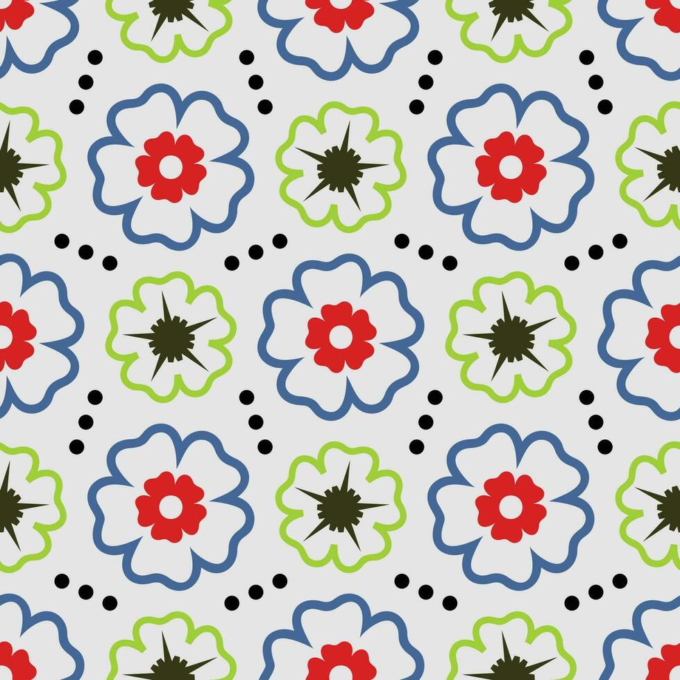 Pattern of Small Motifs. Print for fabric Minimal oriental vector graphic
