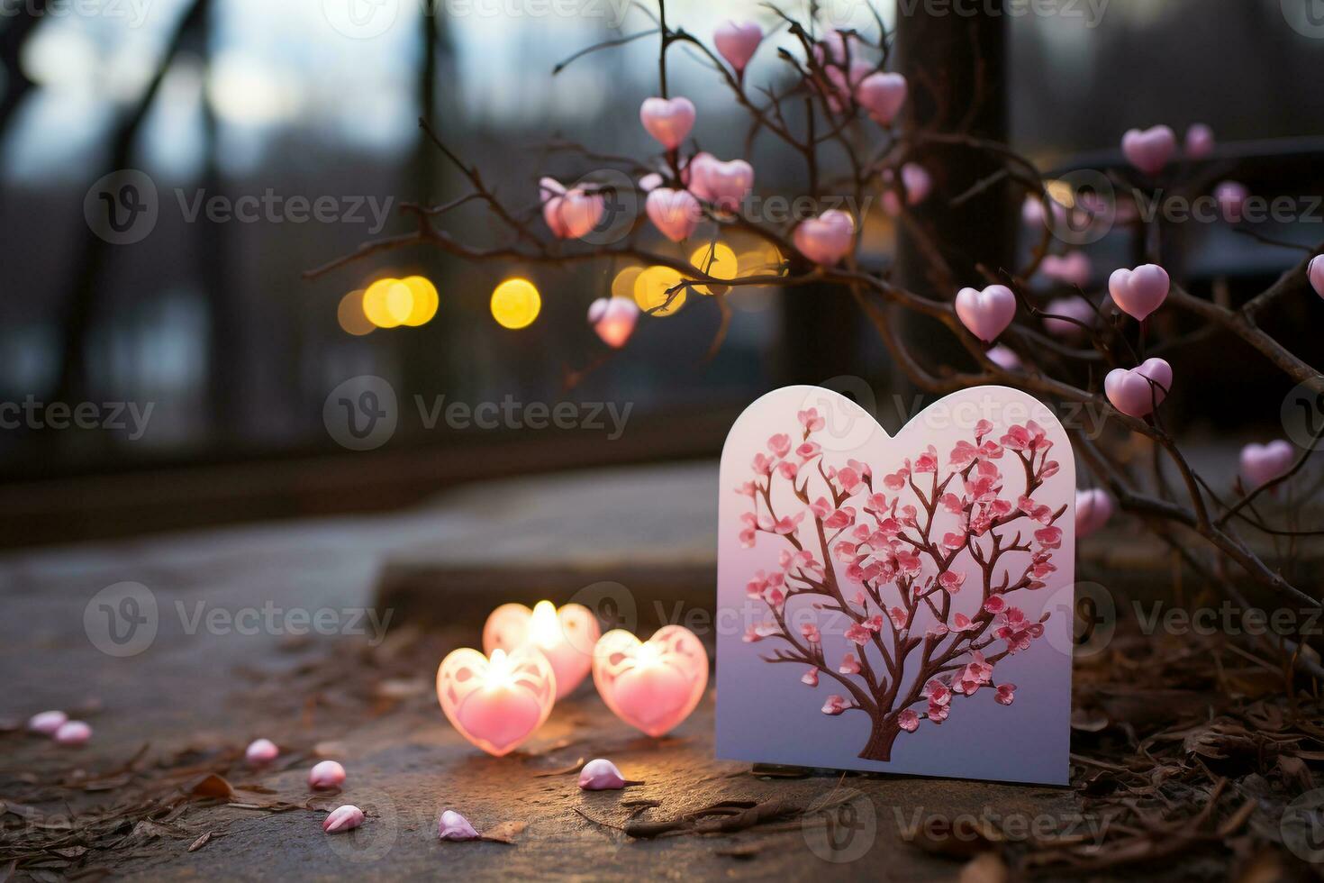 AI generated photo of Love greeting card