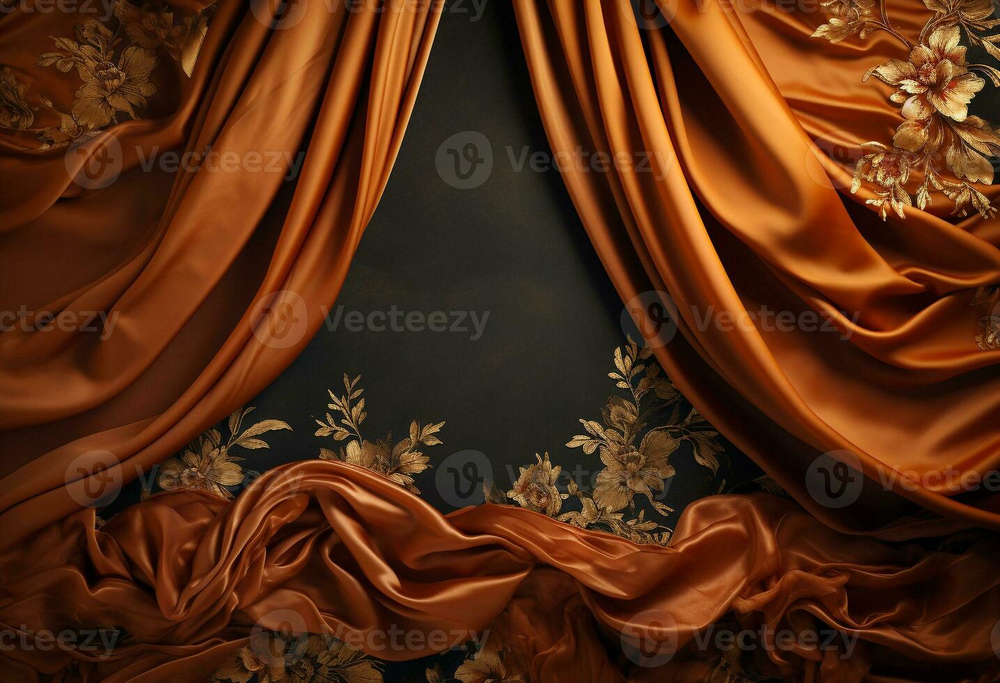 AI generated Luxury fabric background with copy space photo