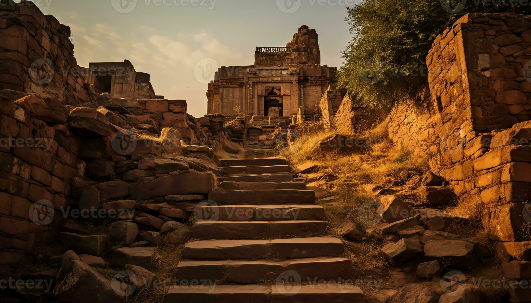 ai generado destapando el misterios de antiguo paisajes foto