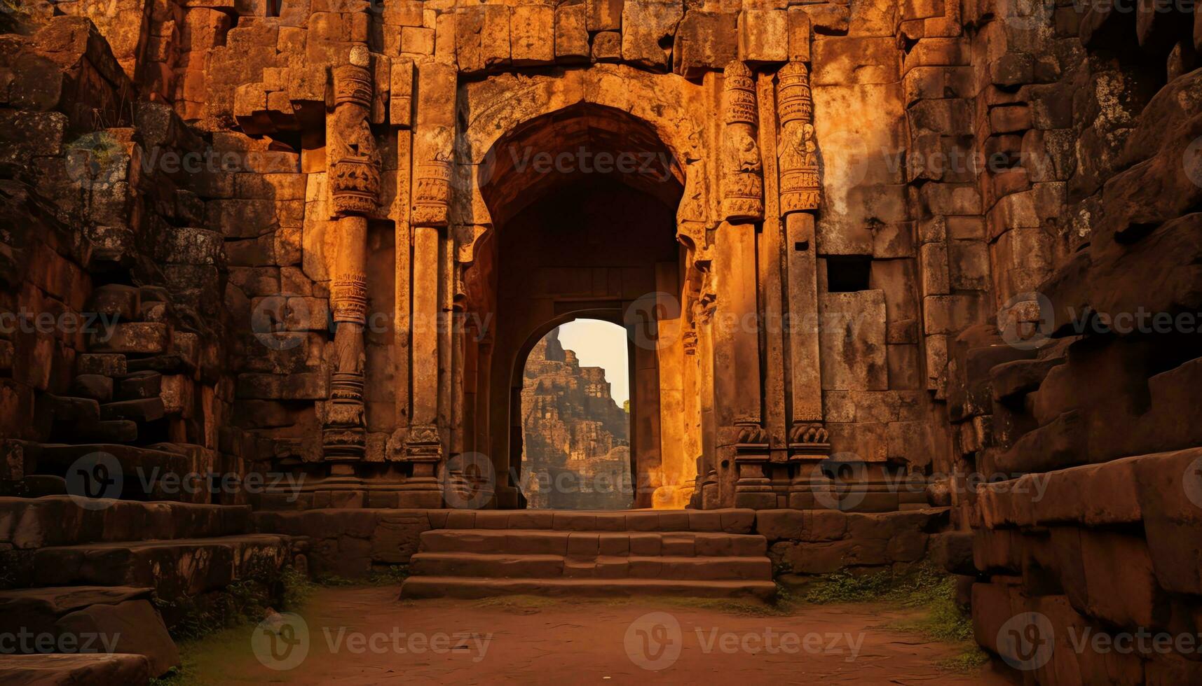 ai generado destapando el misterios de antiguo paisajes foto